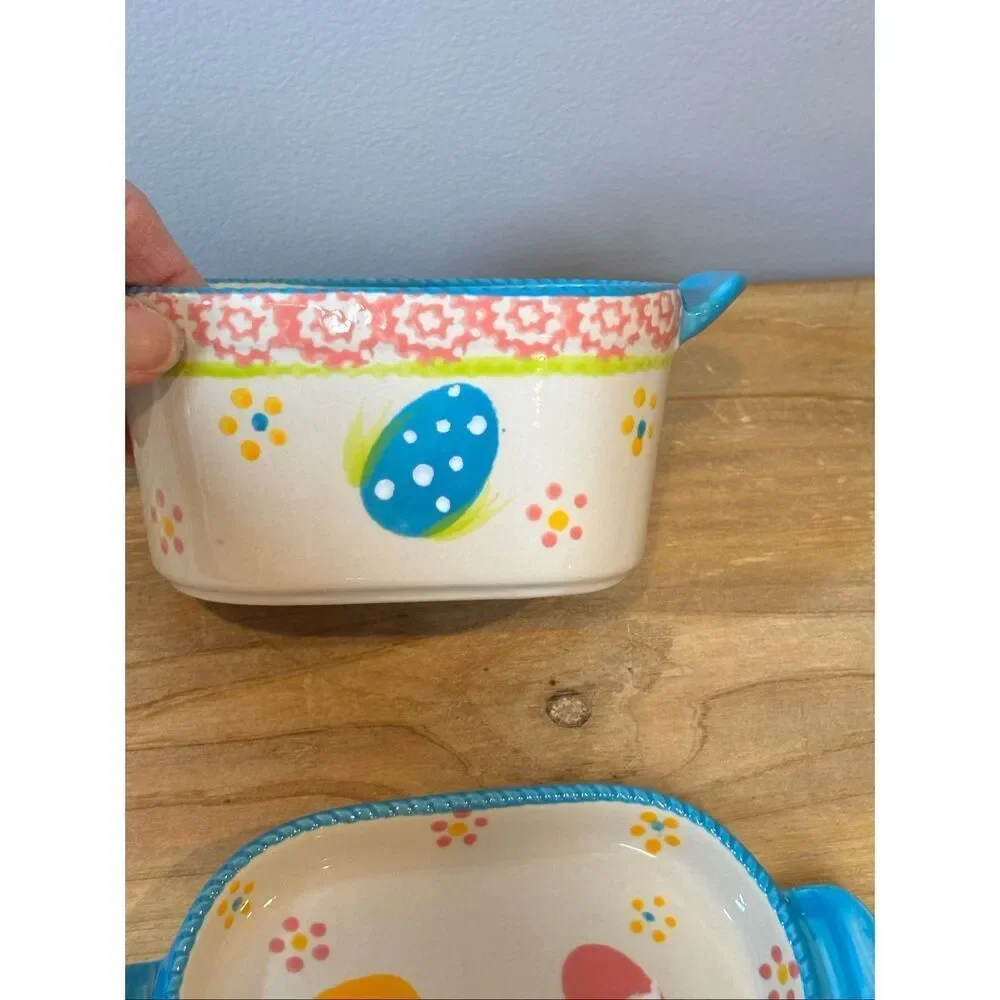 Temp-tations Easter Egg Hunt casserole baking dish w/lid 10oz